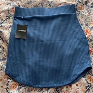 blue tight fitted skirt